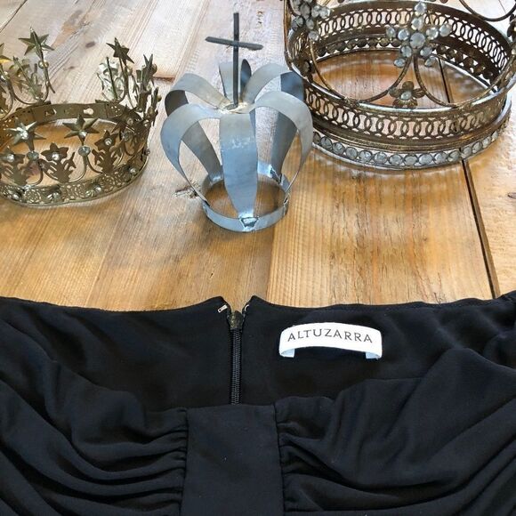 Altuzarra Imogene Ruched Off-the-shoulder Italian Midi Dress Size FR40 - Picture 13 of 16